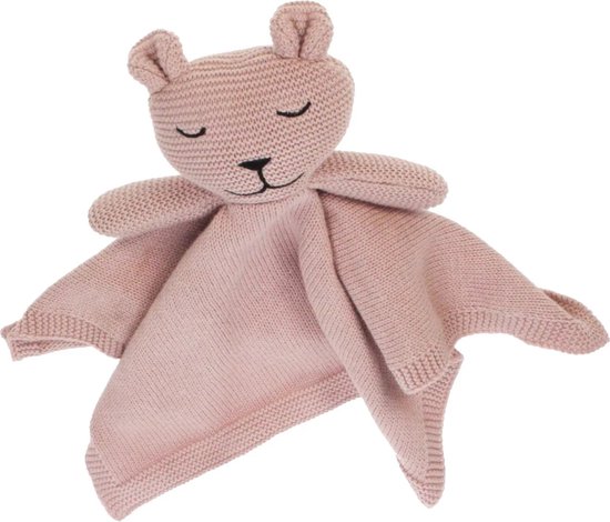 knuffeldoekje-beertje-zacht roze-Meander van Merkloos