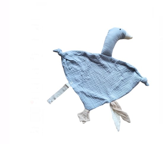 Knuffeldoekje Gans - Katoen - Hydrofiel - Baby - Kind - 40x20cm - Blauw van Meyco