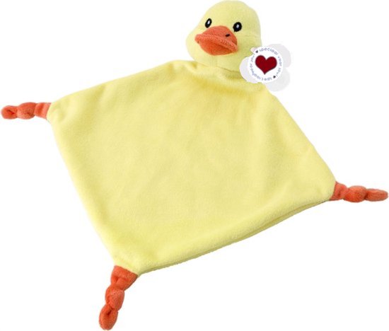 Knuffeldoekje Geel Eendje - Pluche Tutdoekje - Gratis Verzonden van Merkloos