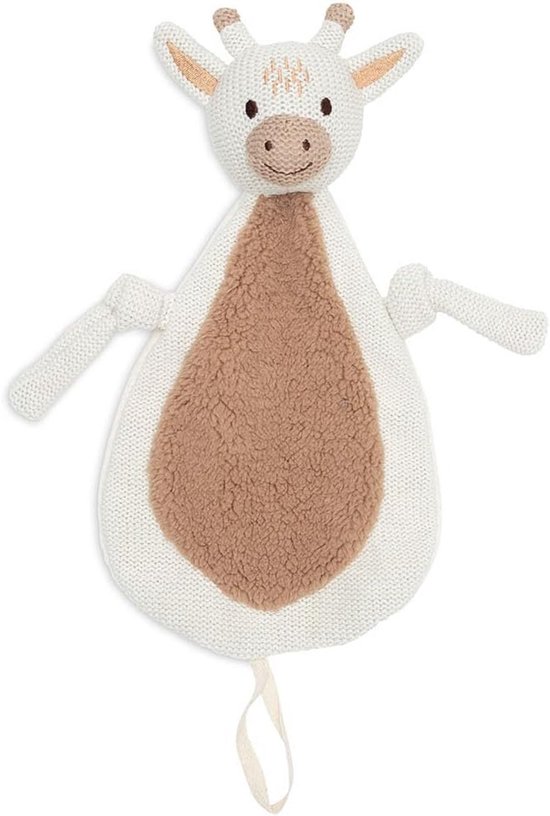 Knuffeldoekje Giraf - Speendoekje Baby - Baby Comfort - Extra Zacht Fleece - 29x20 cm - Wit Beige