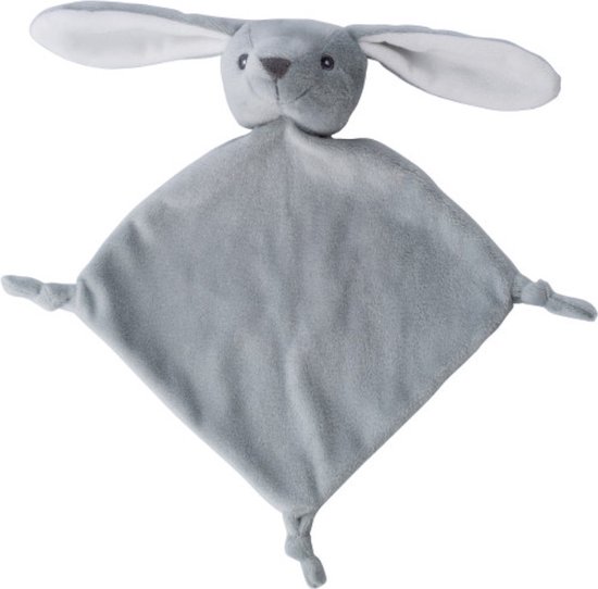 Knuffeldoekje Grijs Konijntje - Pluche Tutdoekje - Gratis Verzonden van Merkloos