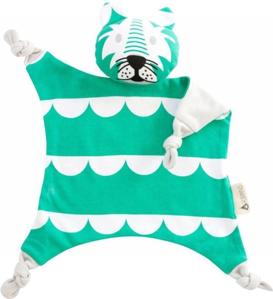 Knuffeldoekje Groen Dash Tijger - Kippins - tutteldoekje van Kippins