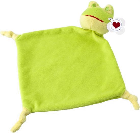 Knuffeldoekje Groene Kikker - Pluche Tutdoekje - Gratis Verzonden van Funnies.