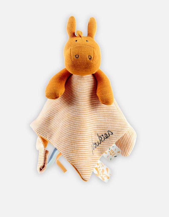 Knuffeldoekje Kinderen - Zacht Knuffel - Baby Comfort - 100% Biologisch Katoen - 27x27x5cm - Oker