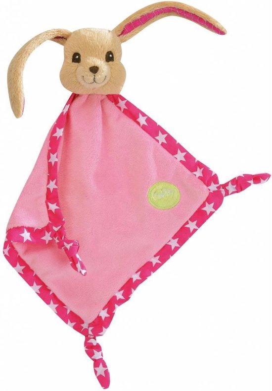 Knuffeldoekje konijn Pioupiou roze sterren van Merkloos