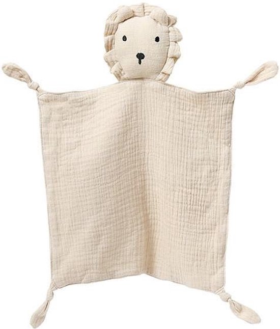 Knuffeldoekje Leeuw - Beige - Katoen - Hydrofiel - Baby - Kind van Meyco