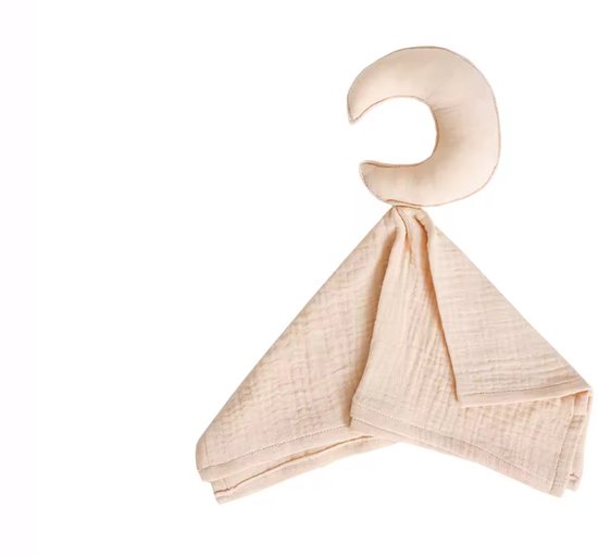 Knuffeldoekje met maan - Katoen - Hydrofiel - Baby - Kind - 40x40cm - Cream van Jollein