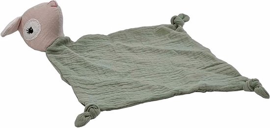 Knuffeldoekje Ree - Baby knuffel Speelgoed doek - Baby troosten - Makkelijk vast te pakken - 1.46 Aantal - Groen van Merkloos