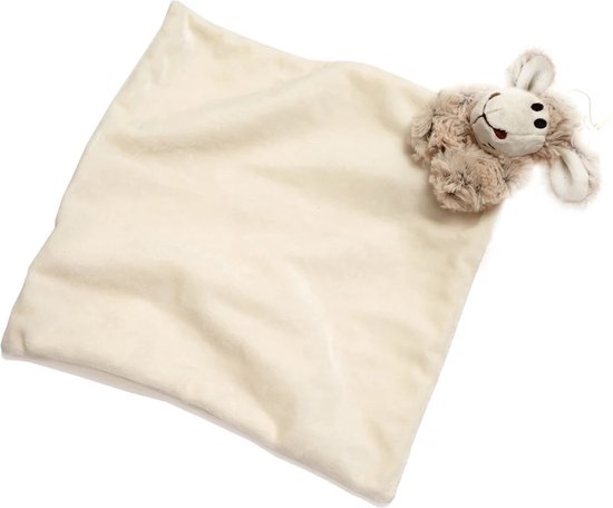 Knuffeldoekje Schaap - Beige - 25 x 25 cm - Wooly Sheep - Schaapje - Zacht - Tutteldoekje van Tiamo
