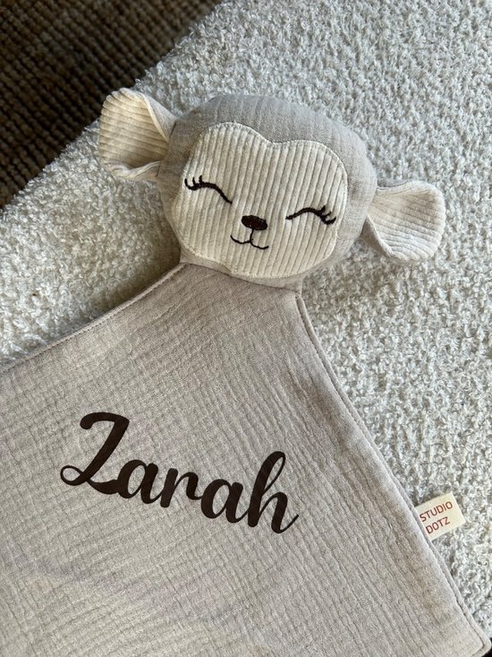 Knuffeldoekje Slaapie – baby knuffeldoek met naam – kraamcadeau - handgemaakt - gepersonaliseerd
