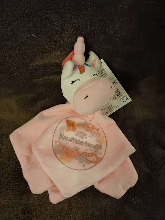 Knuffeldoekje Unicorn Roze | “Mijn Knuffelvriendje” | Zacht Babydoekje & CE-gekeurd | Kraamcadeau van Mijn Knuffelvriendje
