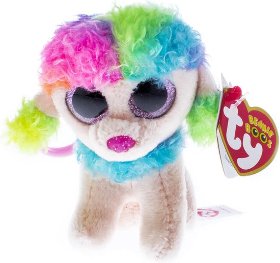 Knuffelhangertje Pluszowe Rainbow Poedel - 8 cm