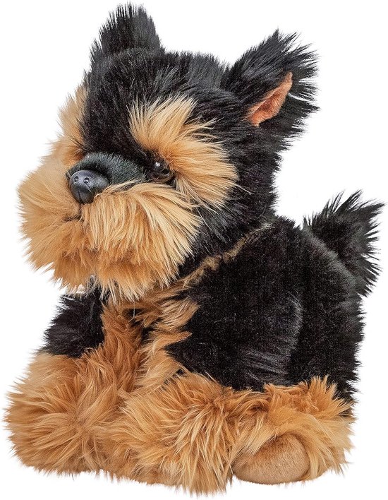Knuffelhond Yorkshire Terrier Zittend Pluche Dier 28 cm Zacht Speelgoed van Merkloos