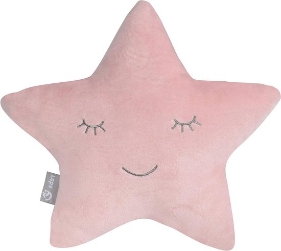 Knuffelkussen Ster - Decoratief Kussen - Babykamer Decoratie - Getest Op Schadelijke Stoffen - 19 x 32 x 9 cm