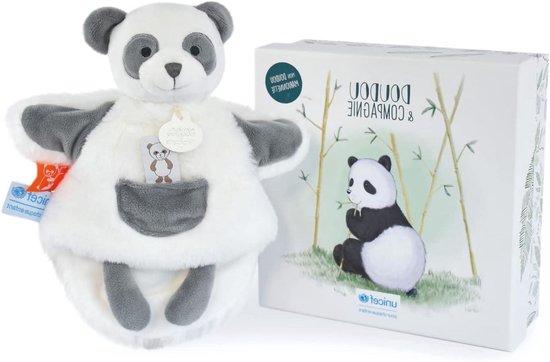 Knuffelpop Panda - Pluche Dier - Kinderen Blij Maken - Unicef Collectie - 25 cm - Wit