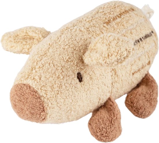 Knuffelvarkentje Rupert - Mini varkentje - Spelen en knuffelen - Zacht gevuld - 11 cm - Gekleurd