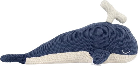 Knuffelwalvis - Zachte Walvis Speelgoed - Spelen en Knuffelen - Gehaakt van Katoen - 20 x 46 x 32 cm