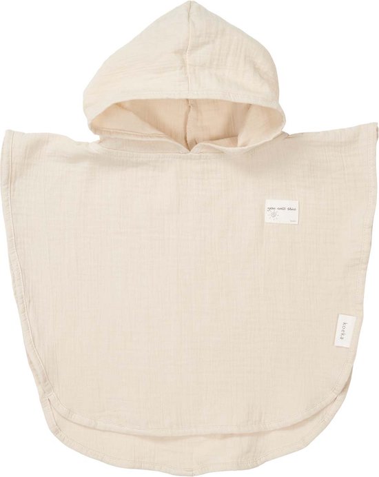 Koeka baby badponcho Faro - 74/80 - katoen - wit van Merkloos