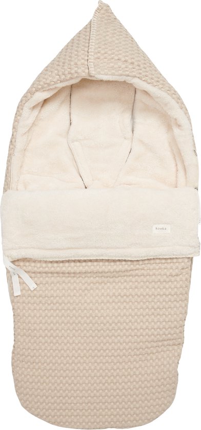 Koeka buggy voetenzak wafel/teddy Oslo sand/pebble One Size