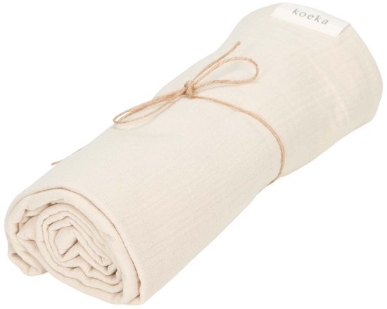 Koeka hydrofiel swaddle Faro warm white 75x75 van Koeka