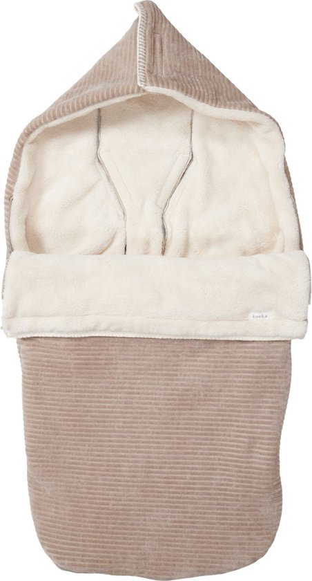 Koeka Vik voetenzak voor buggy - corduroy met teddy voering - taupe van Koeka