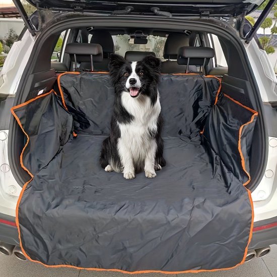Kofferbakbeschermer - Waterdichte en resistente hondenautostoelhoes - Kofferbakbeschermer voor honden - Met bumper- en zijbescherming - Universele beschermmat - 180 x 105 x 36 cm - Zwart van Merkloos