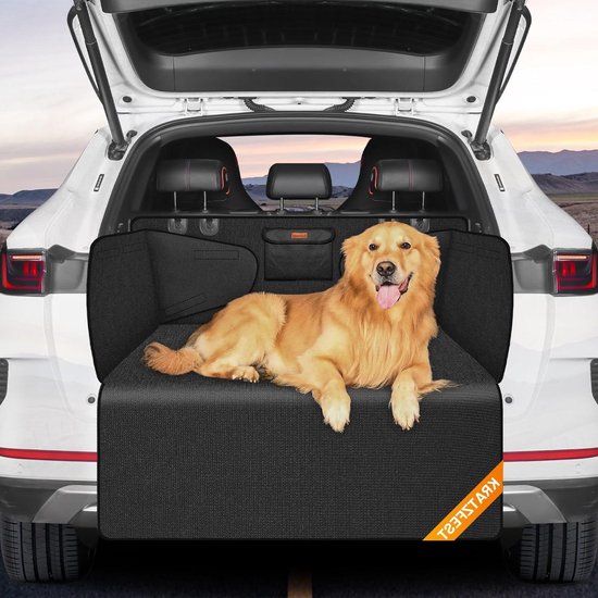 Kofferbakbescherming voor Honden - Universele Hondendeken met Laaddrempel- en Zijbescherming - Waterdicht en Antislip - Zwart van KoffeR