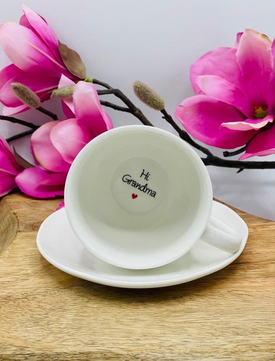 Koffiekopje zwangerschap (aankondiging / bekendmaking) voor Grandma incl. bewaardoosje van Luckies of London