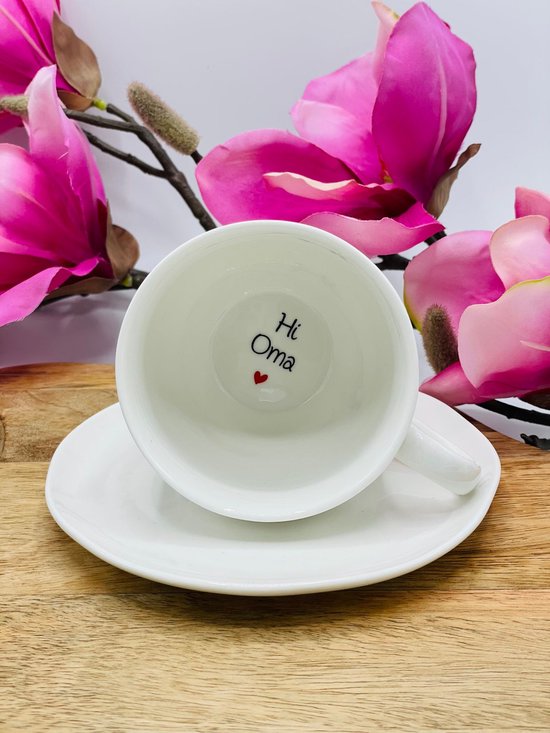 Koffiekopje zwangerschap (aankondiging / bekendmaking) voor Oma van Gegarandeerd.