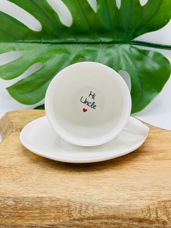 Koffiekopje zwangerschap (aankondiging / bekendmaking) voor Uncle incl. bewaardoosje van Merletti