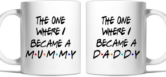 Koffiemok Set voor Nieuwe Mama en Papa - Cadeau voor Eerste Ouders