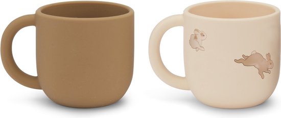 Konges Sløjd 2 Pack Silicone Cup Set - Petit Lapin - Drinkbekers van Konges Sløjd