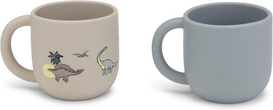 Konges Slojd - Drinkbekers - 2 pack - Siliconen - Dino van Konges Slojd