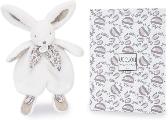 Konijn Knuffel - Zacht Dierenknuffel - Baby Knuffelen - Franse Chic - 30 cm - Wit