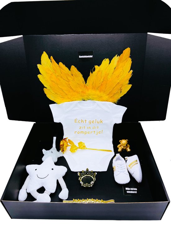 Kraamcadeau - Baby Angel - gouden baby vleugels- kan ook rechtstreeks als cadeau worden verstuurd van LUCKY SIGN