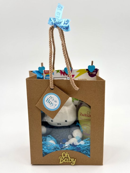 Kraamcadeau baby Zwitsal Nijntje Miffy - jongen - babygeschenkset - babyshower cadeau - kraamcadeau - baby - Zwitsal - kraam cadeau - kraamcadeau geschenkset - Zwitsal pakket - Zwitsal set - baby kraamcadeau - cadeau baby - baby pakket van Zwitsal