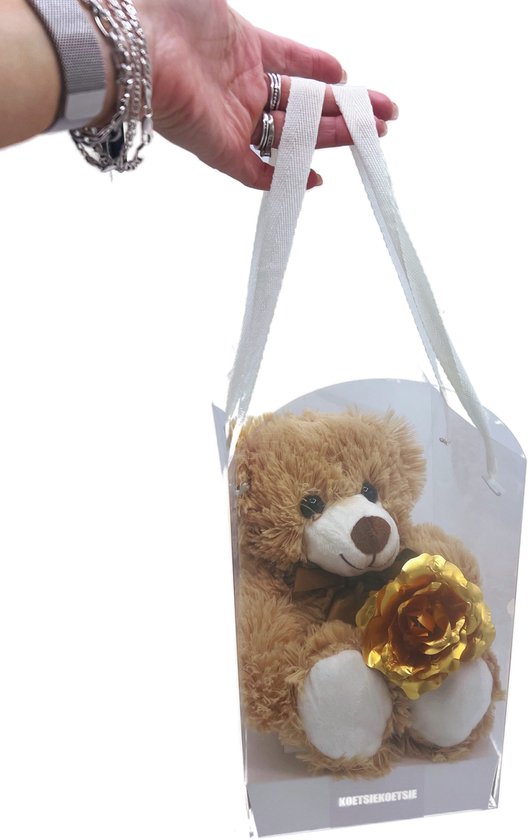 Kraamcadeau Beer in een Box - teddybeer in luxe cadeauverpakking - kan ook rechtstreeks worden verstuurd als cadeau van Merkloos