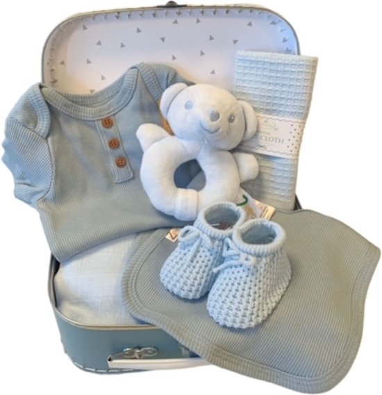 Kraamcadeau Kraamkado jongen - jongen - baby geschenkset - kraamcadeau jongen - baby memorie box - babyshower cadeau - 7 in 1 kado van Rex London