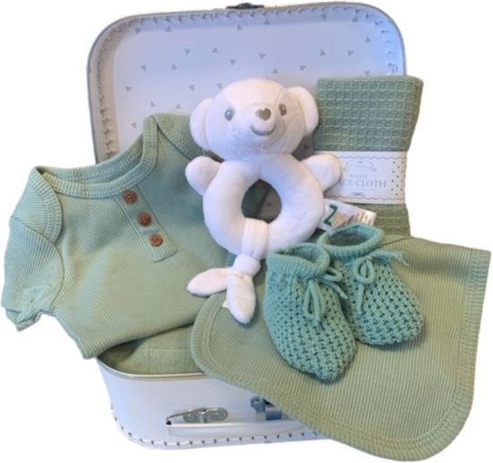 Kraamcadeau Kraamkado unisex jongen meisje - unisex - baby geschenkset - kraamcadeau neutraal - baby memorie box - babyshower cadeau - gender neutraal babycadeau - 7 in 1 kado van Pippabloq
