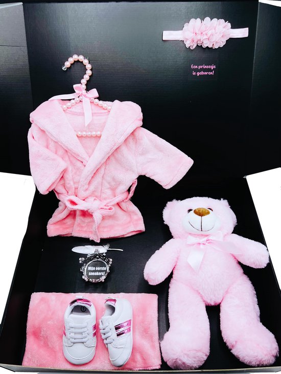Kraamcadeau meisje - roze teddybeer , geboortegeschenk - groot kraamcadeau meisje, kan ook rechstreeks als cadeau worden verstuurd, cadeau geboorte meisje van ArtiMariti