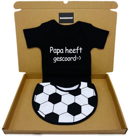 Kraamcadeau met romper en slabbetje - geboortecadeau - rechtstreeks versturen mogelijk - kraamcadeau brievenbus van Merkloos