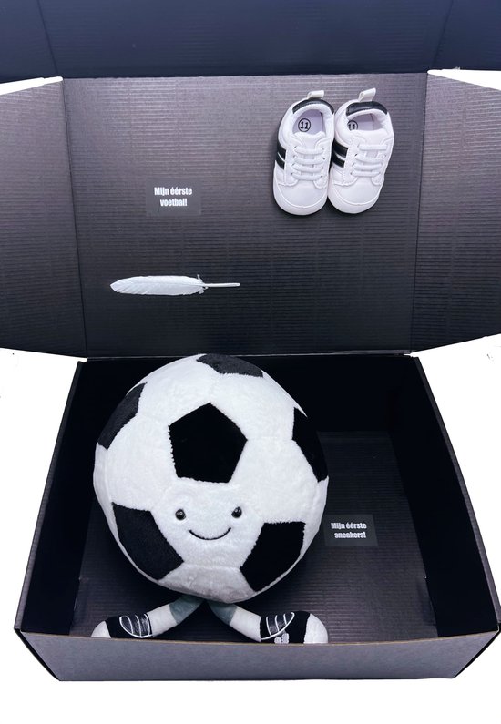 Kraamcadeau, mijn eerste voelbal, kraamcadeau jongen, kraamcadeau meisje - meer kleuren mogelijk - pluche voetbal XL - kan ook rechtstreeks als cadeau worden verstuurd van Little Dutch