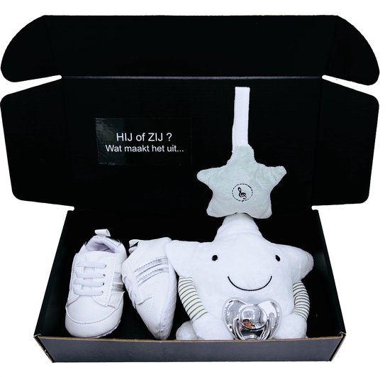 Kraamcadeau - muziekmobiel - speen - babyshower - kan ook rechtstreeks als cadeau worden verstuurd van Bonikka.