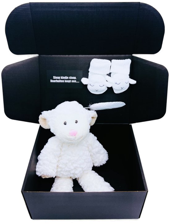 Kraamcadeau slaap kindje slaap - kraamcadeau met knuffel en babysokjes - kraamcadeau rechtstreeks versturen van Bonbonbloom