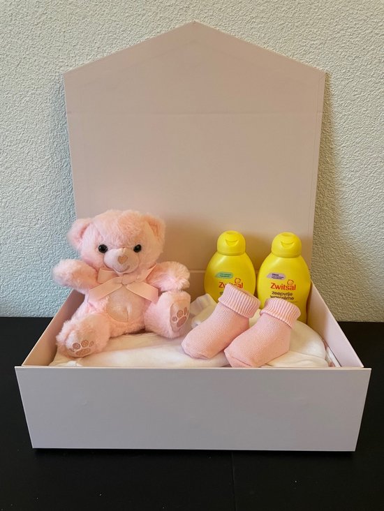 Kraamcadeau SoftTouch Beer Roze Meisje van BamBam