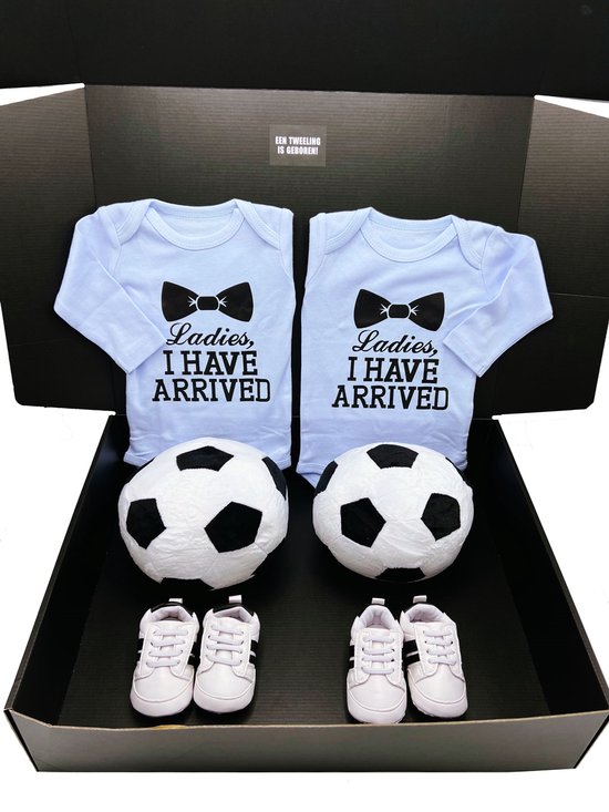 Kraamcadeau tweeling jongen - cadeau geboorte tweeling - kan ook rechtstreeks als cadeau worden verstuurd - maternity twins van FONDOU.