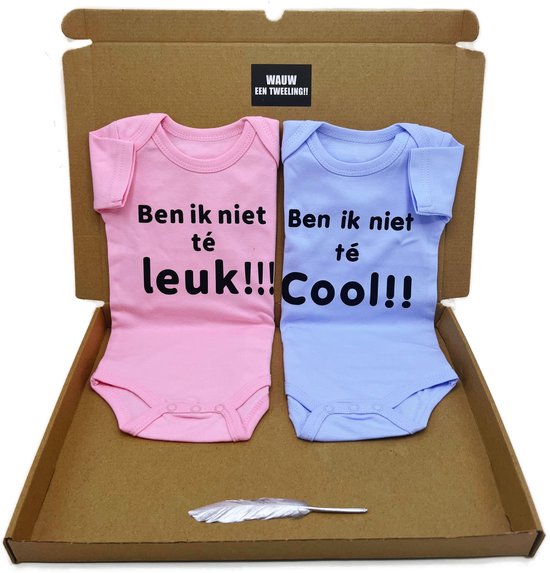 Kraamcadeau tweeling - tweeling geboren? een leuk geboortecadeau tweeling van Lovz