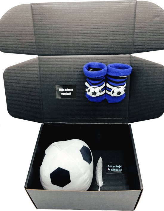 Kraamcadeau Voetbalbox sokjes - kraampakket - kraamkado jongen van Lovz