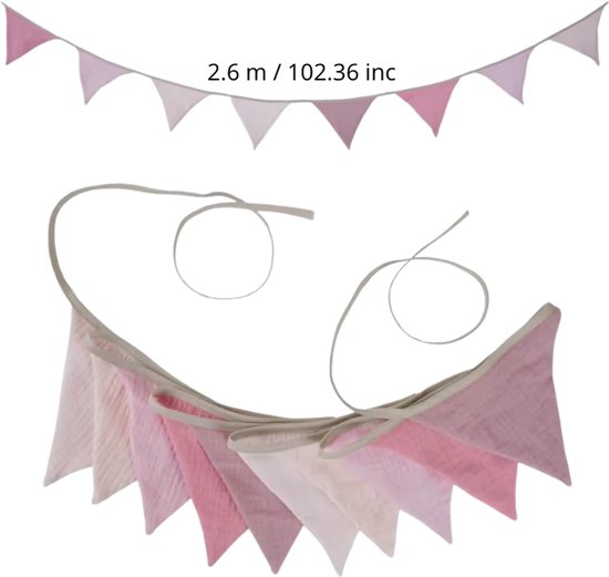 Kraamcadeaubox - Babycadeau - Speenhouder - Vlaggetjes - haarklipjes - Cadeau Pasgeboren - Brievenbuspakketje van Little Dutch