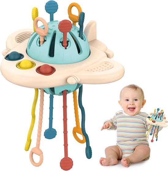Kraftverdia - Baby sensorisch speelgoed - ontessori Speelgoed vanaf Baby 1 2 3 jaar - Multisensorisch tactiel activiteitenspeelgoed - Baby Speelgoed 6-12 Maanden - Baby-bijtspeeltjes - Geschikt voor het trainen van de grijpvaardigheid van baby's van Kraftverdia™